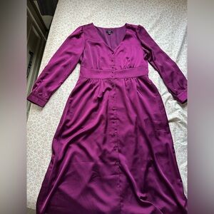 Purple J. Crew midi dress